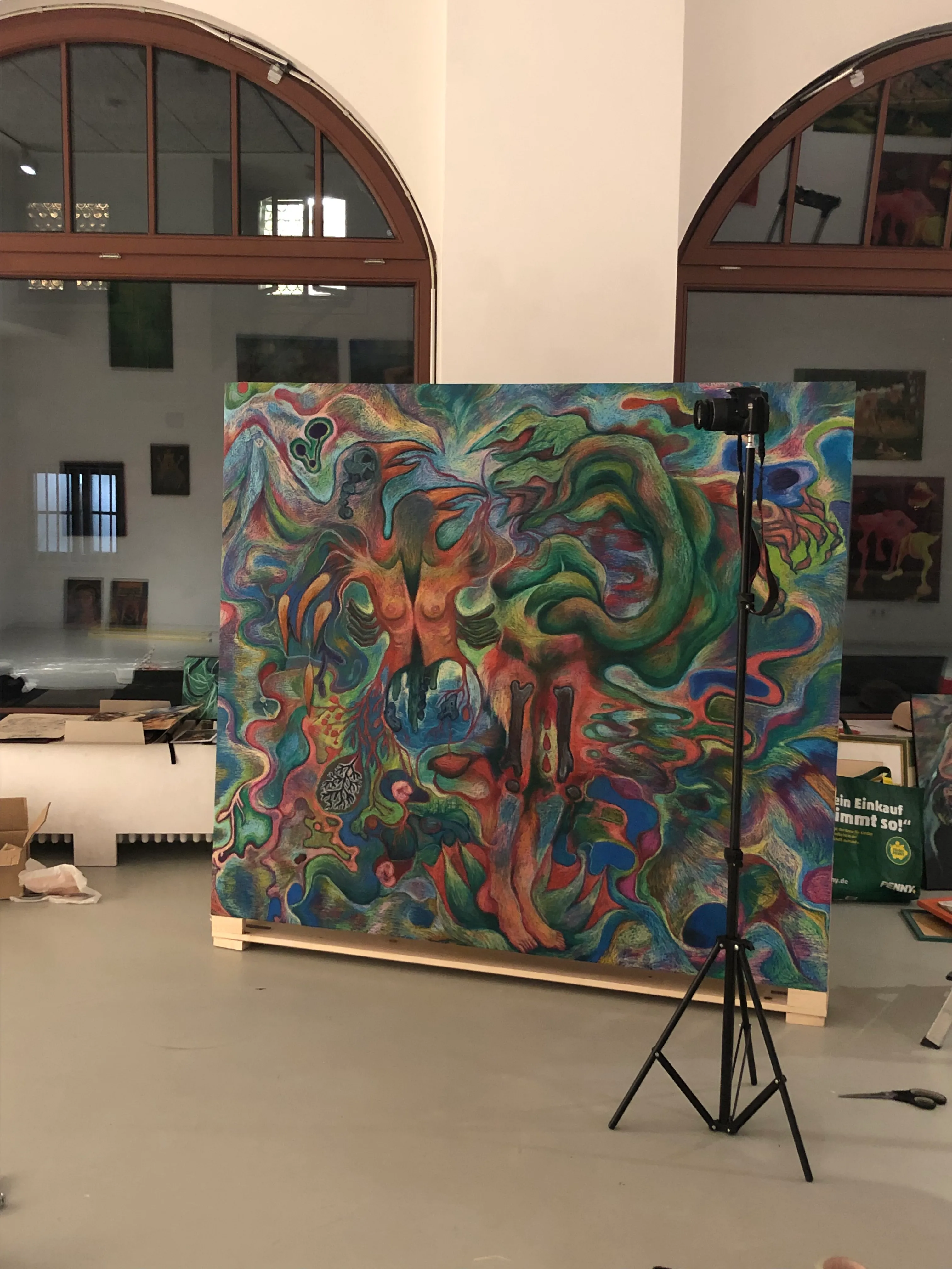 Inside Out, Women and Other Monsters, contemporary oil painting by Nina Hofstetter