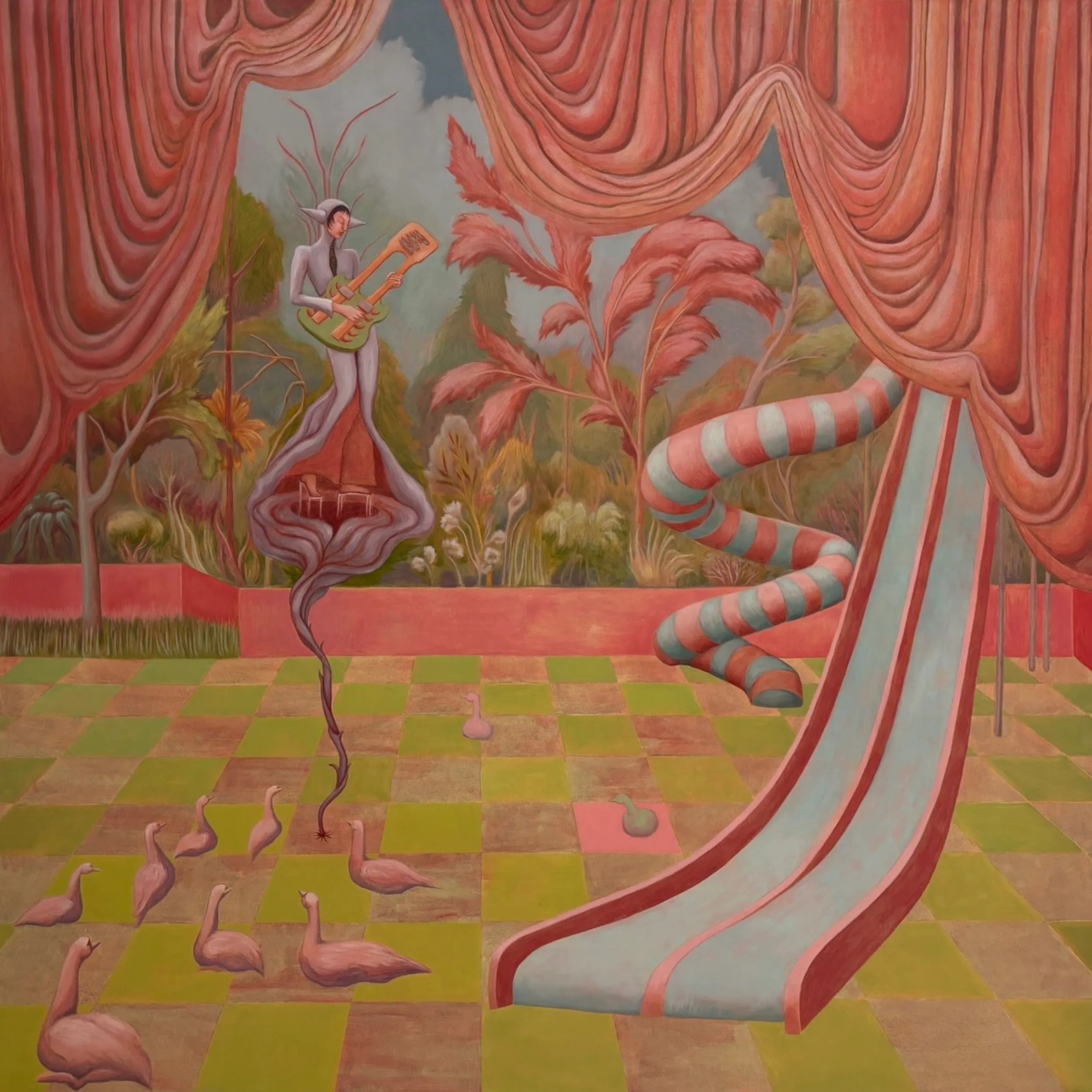 Bubblegum Shampoo, 160x160 cm, oil on canvas